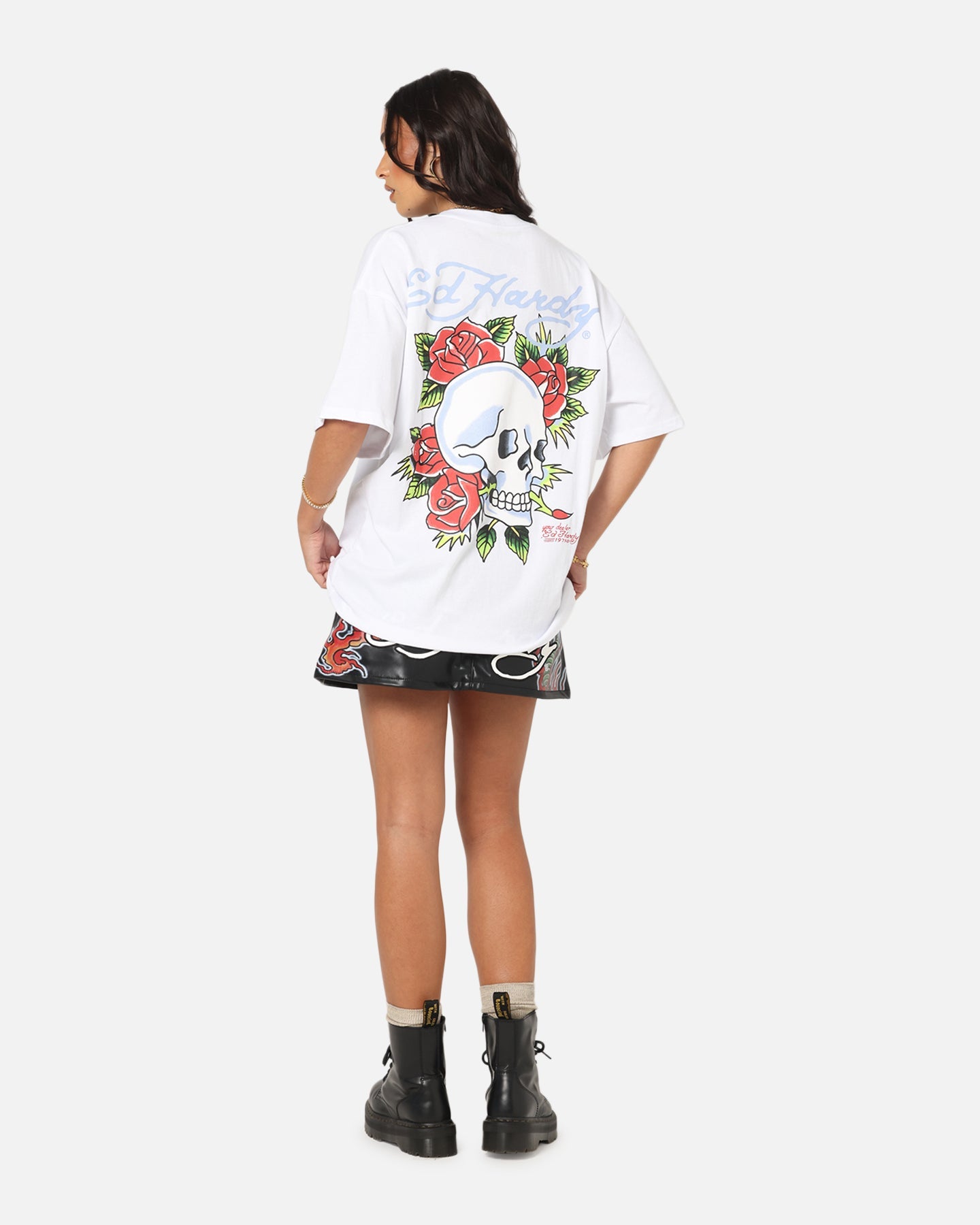 Ed Hardy Death & Bloom T-Shirt White Style001
