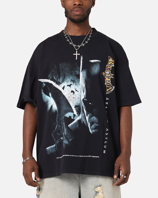 73 Studio X DC Batman Arkham Asylum Vintage T-Shirt Black Acidwash Style002