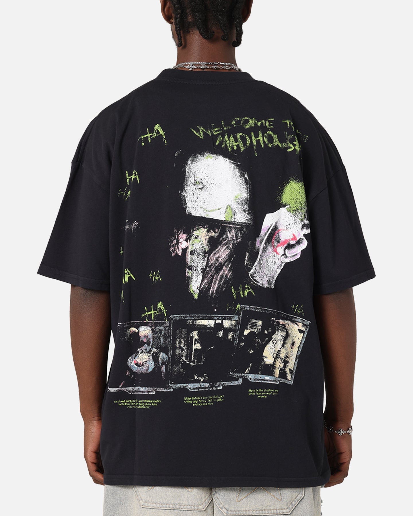 73 Studio X DC Batman Arkham Asylum Vintage T-Shirt Black Acidwash Style002