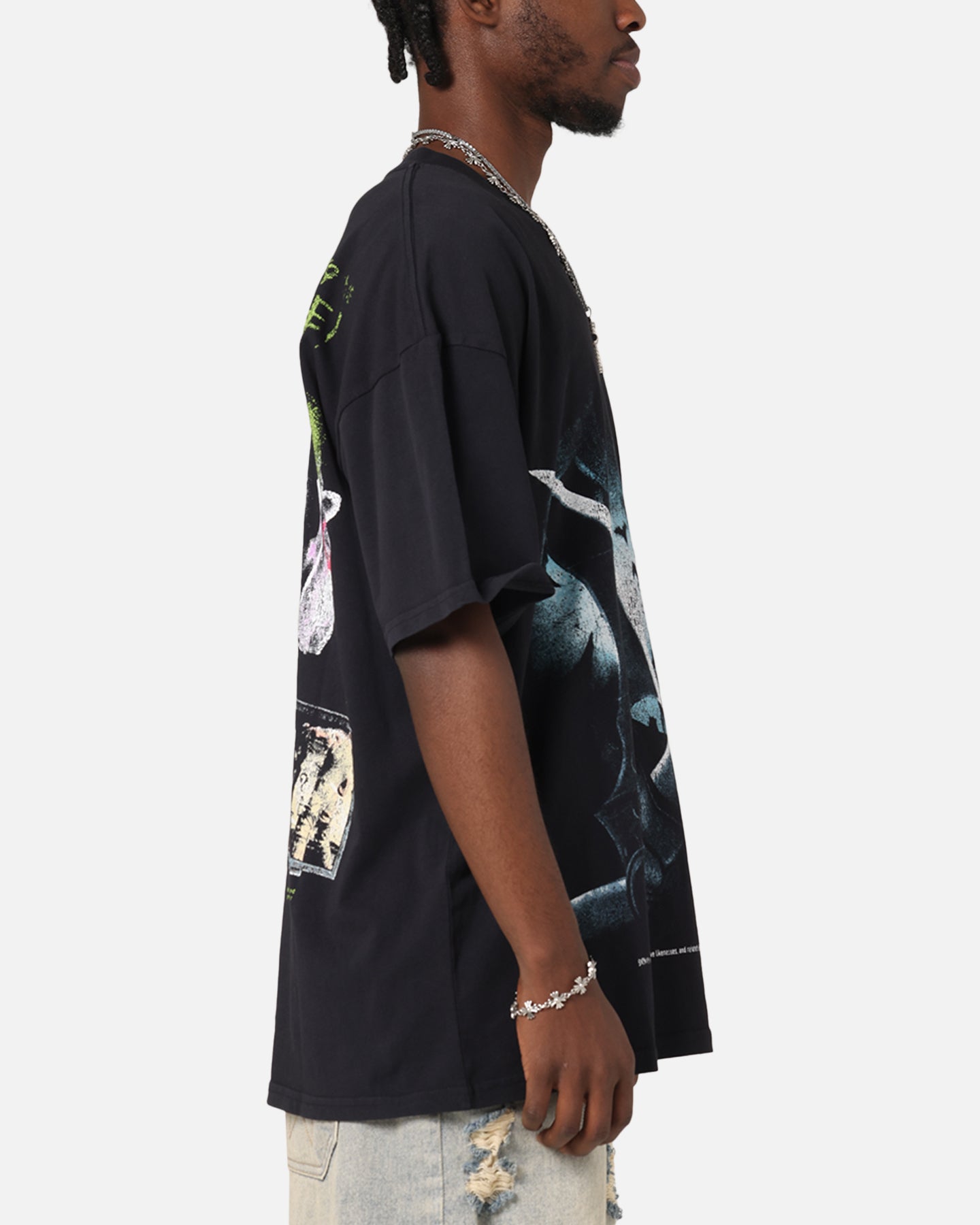 73 Studio X DC Batman Arkham Asylum Vintage T-Shirt Black Acidwash Style002