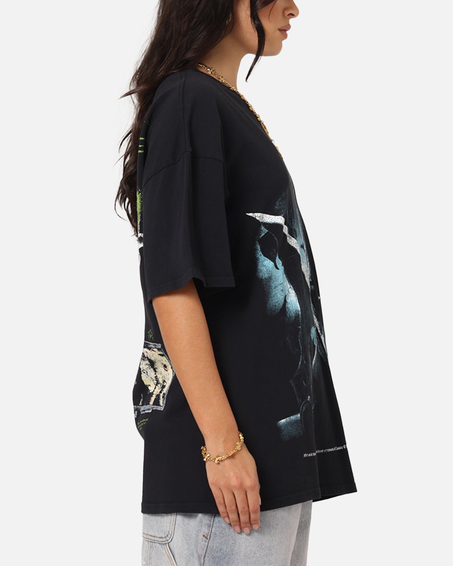 73 Studio X DC Batman Arkham Asylum Vintage T-Shirt Black Acidwash Style003