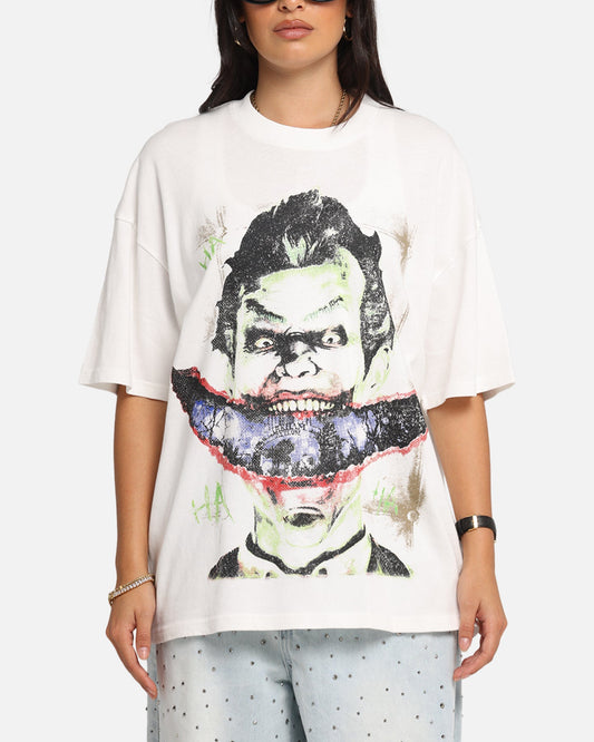 73 Studio X DC Batman Joker Arkham Asylum Vintage T-Shirt Off White Style001