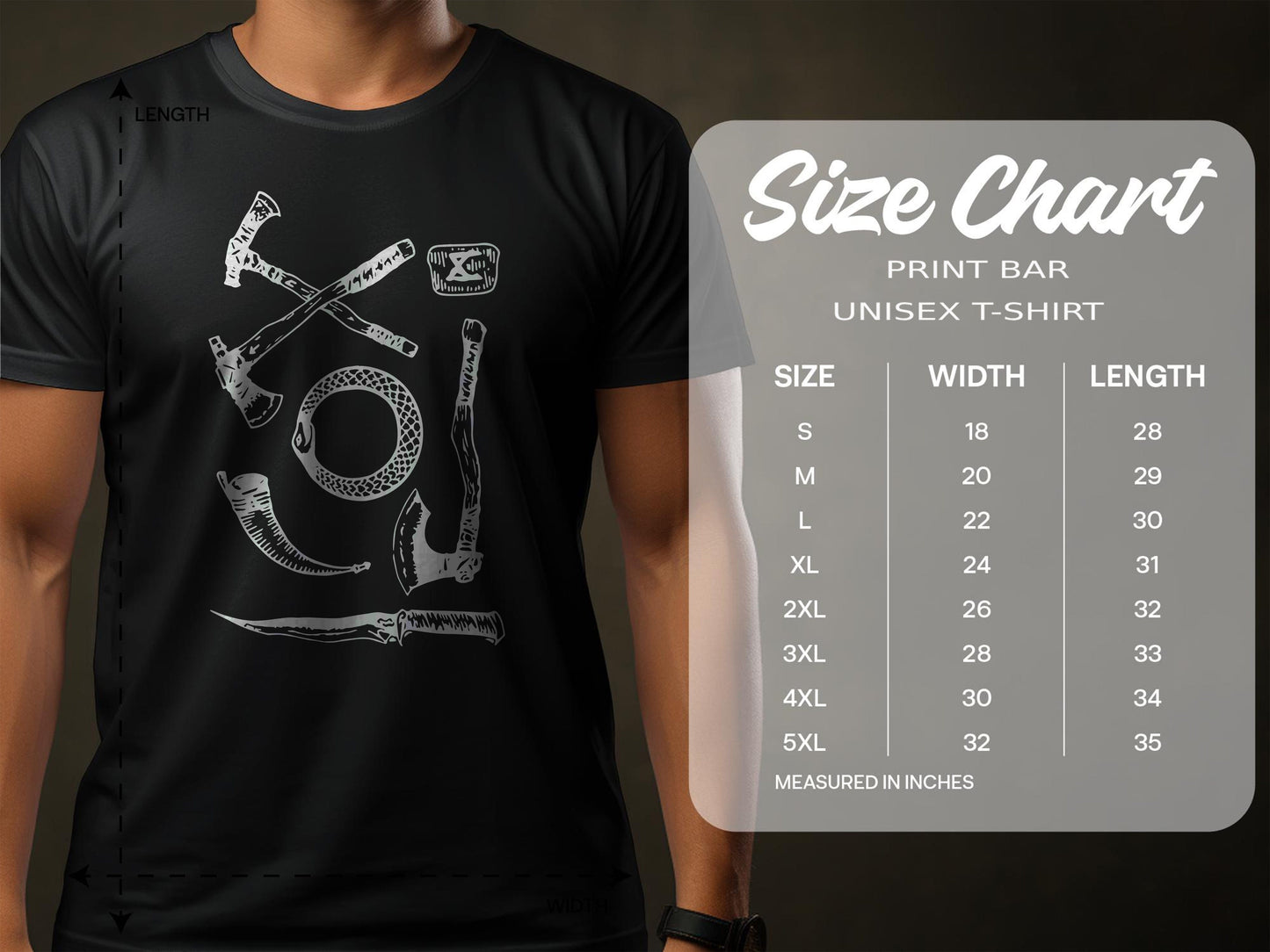 020 Axes Knives Ring Viking T-Shirt