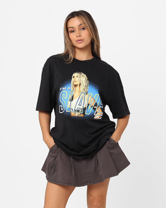 Britney Spears Slave Vintage T-Shirt Washed Black Style001