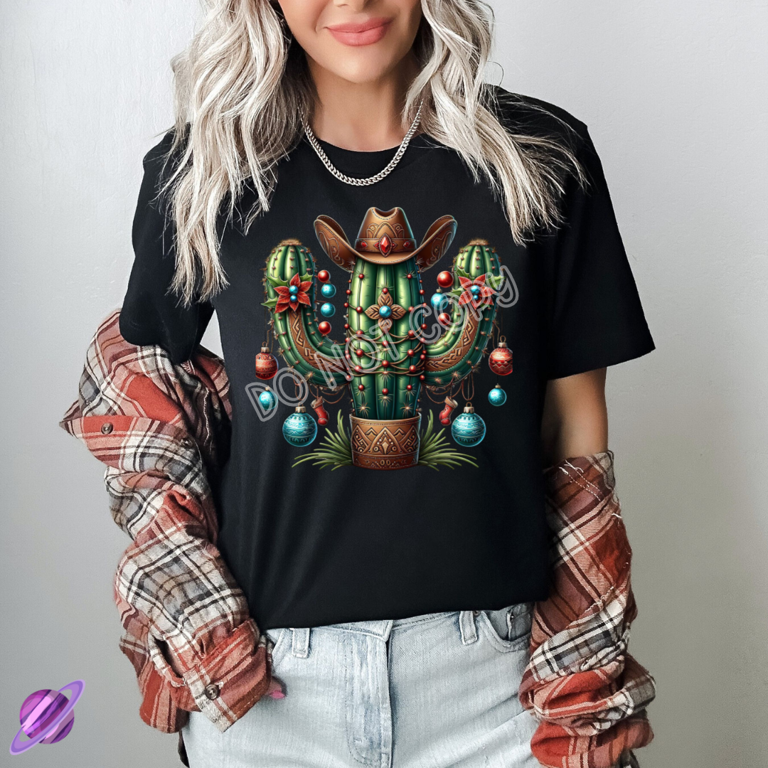 EMBROID CHRISTMAS CACTUS TEE