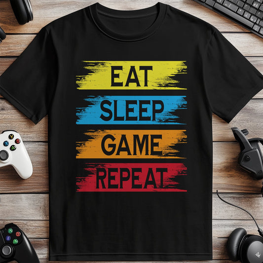 Eat Sleep Game Repeat T-shirt