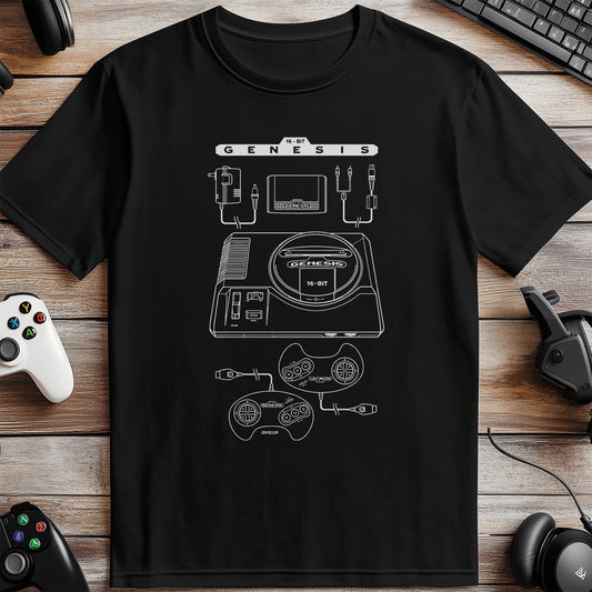 16 Bit Genesis Console T-Shirt
