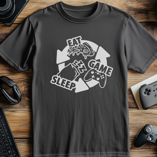 Eat Sleep Game Recycle Logo T-shirt