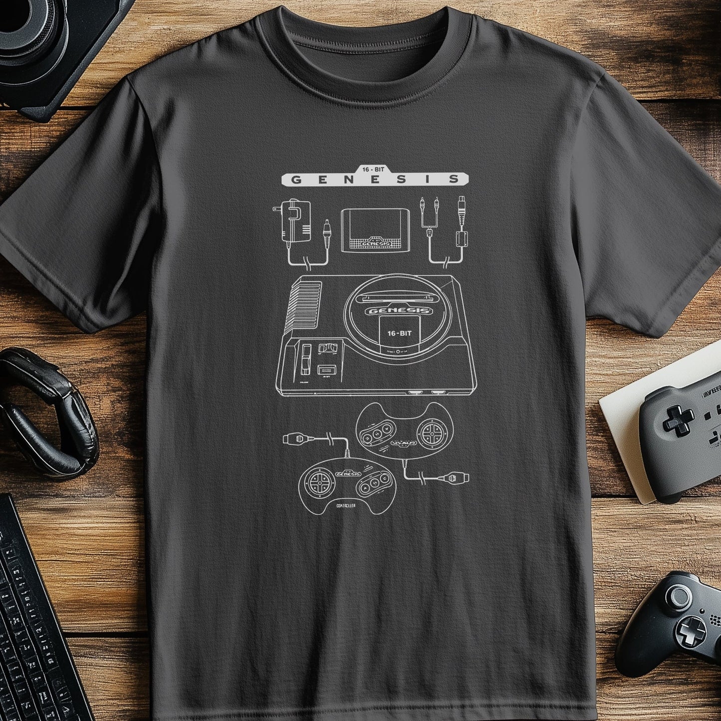 16 Bit Genesis Console T-Shirt