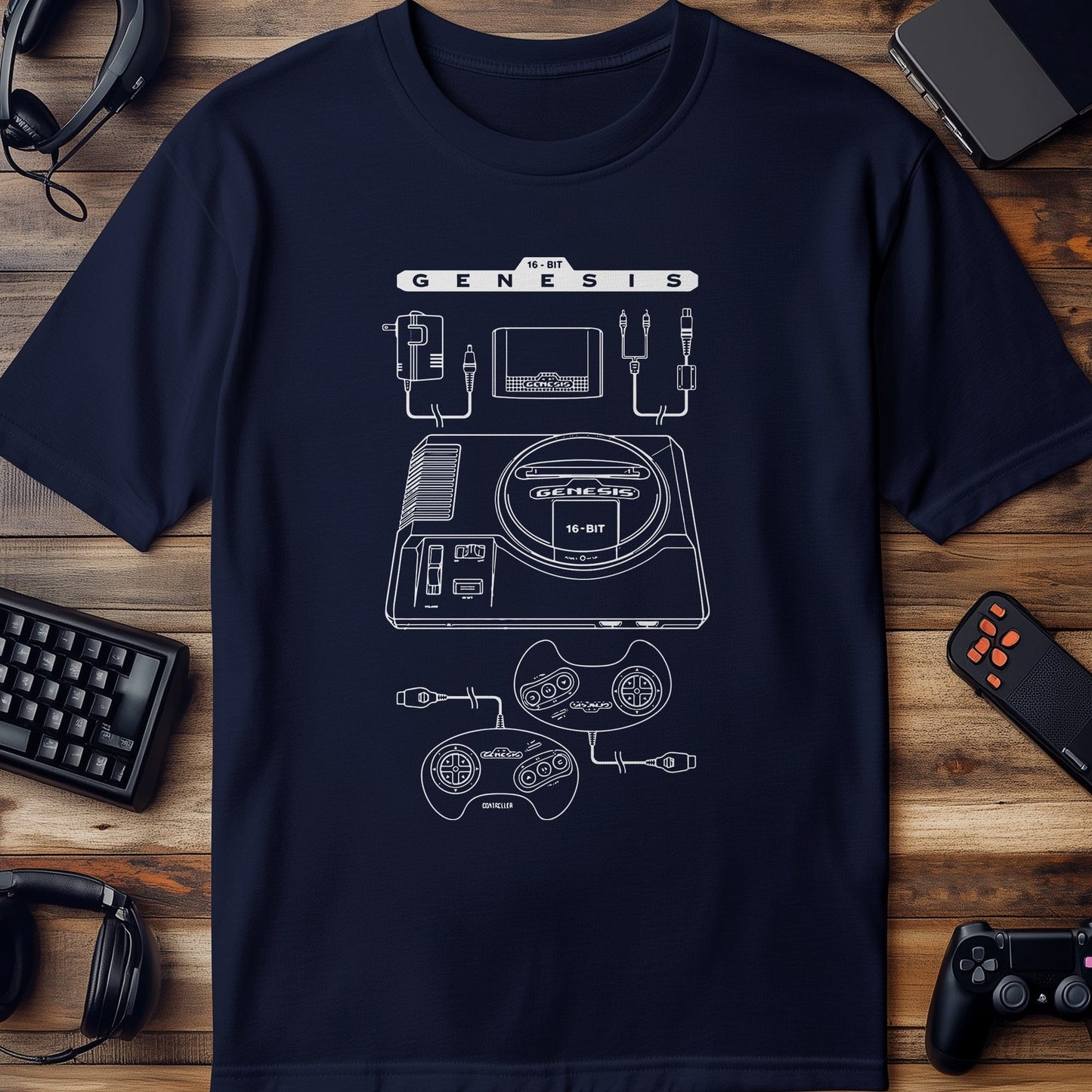 16 Bit Genesis Console T-Shirt