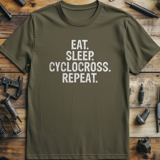 Eat Sleep Cyclecross Repeat T-shirt