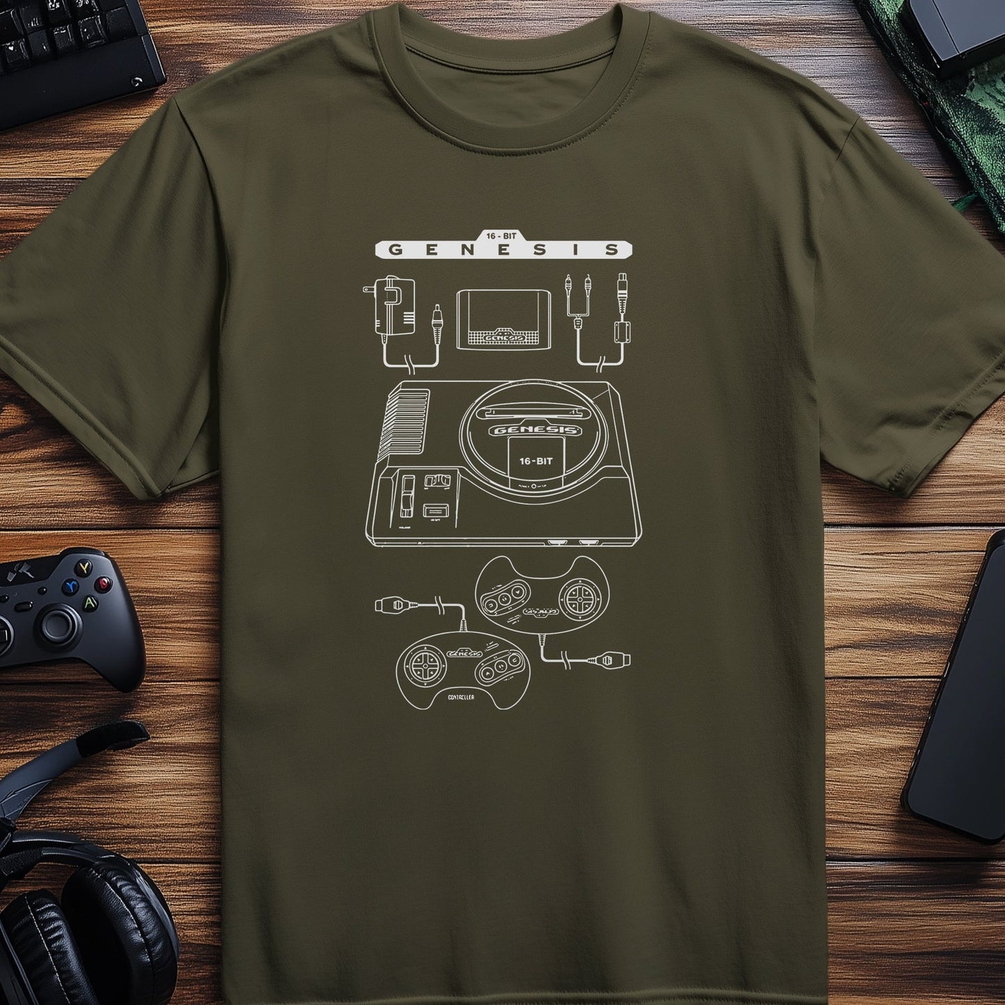16 Bit Genesis Console T-Shirt