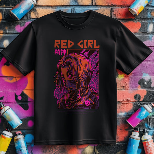 Red Girl Poster T-Shirt - Unleash
