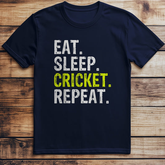 Eat Sleep Cricket Repeat T-shirt