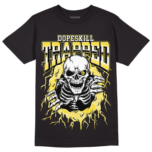 Yellow Snakeskin 11s DopeSkill T-Shirt Trapped Halloween Graphic