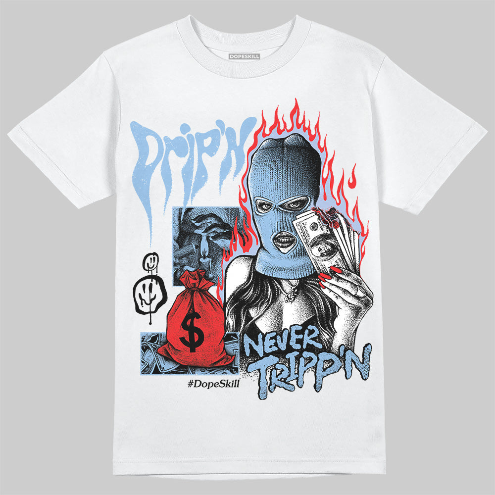 Women's Runner Sneaker Light Blue DopeSkill T-Shirt Drip'n Never Tripp'n Graphic