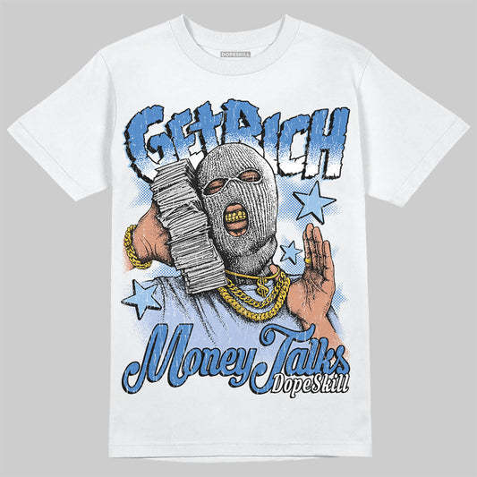 Women's Runner Sneaker Light Blue DopeSkill T-Shirt Get Rich Graphic