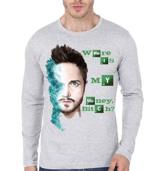 Breaking Bad Grey Full sleeve T-Shirt