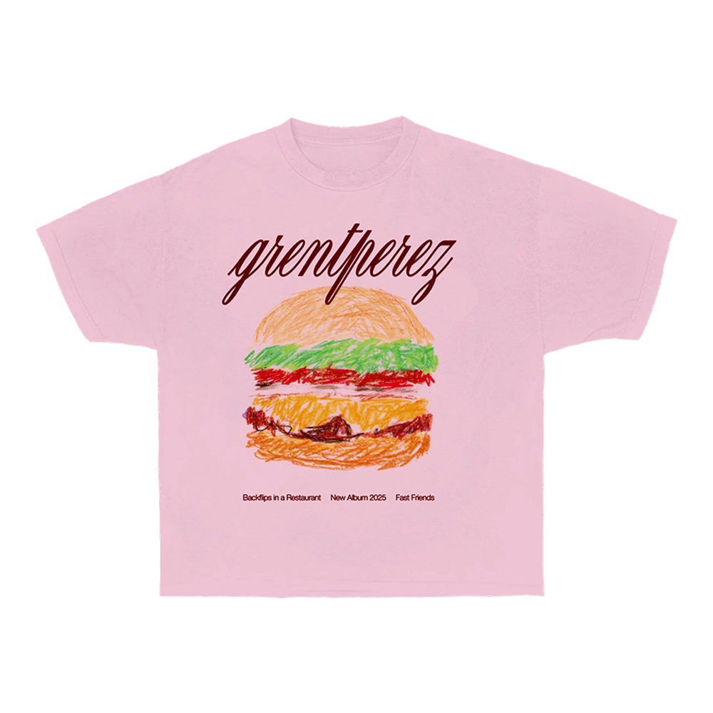 Grentperez Pink Cheeseburger Shirt Fun Music Merch Shirt Gift For Girlfriend With Humor