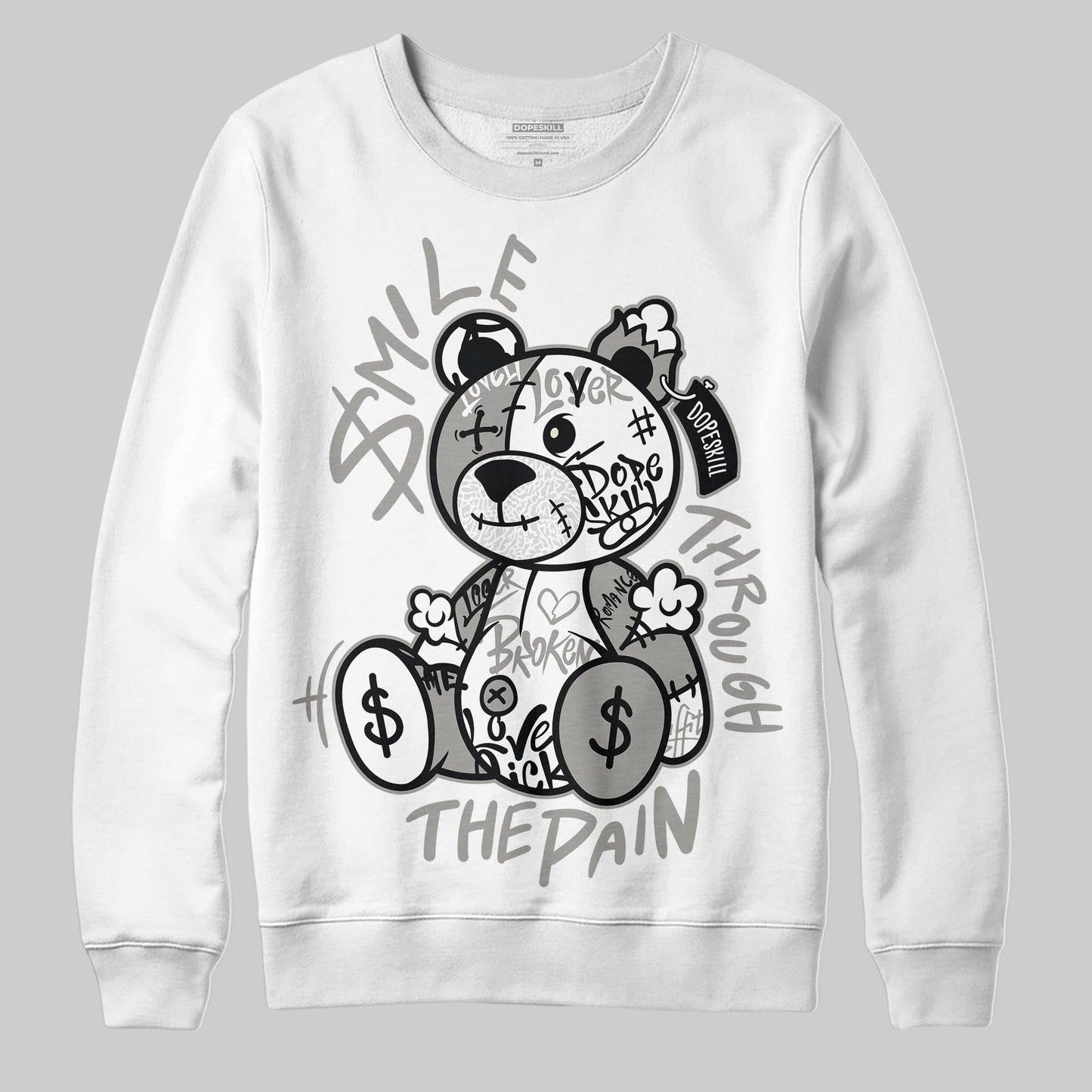 Pure Money 3s DopeSkill Sweatshirt Smile Through The Pain Graphic