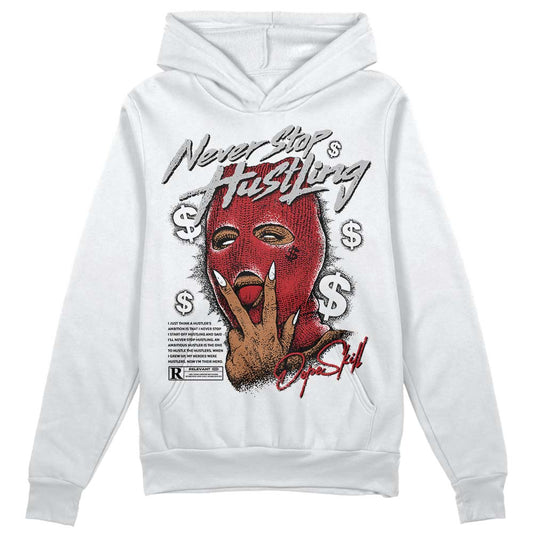 Red Taxi 12s DopeSkill Hoodie Sweatshirt Never Stop Hustling Graphic