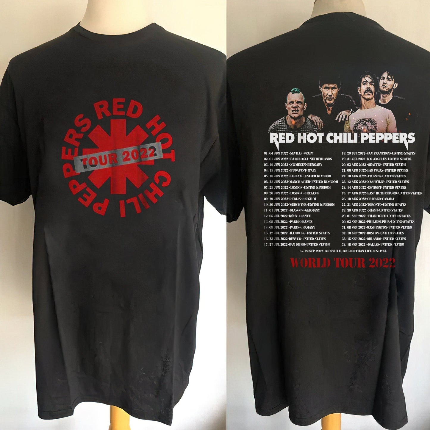 Chili Peppers World Tour 2022 Vintage 2 Side Shirt