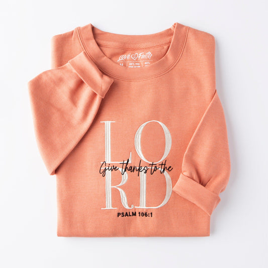 Embroidered Give Thanks To The Lord Sweatshirt - 10