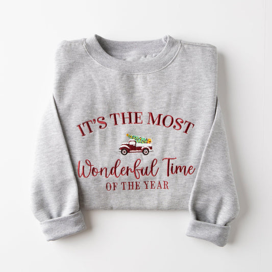 Embroidered It's the Most Wonderful Time Sweatshirt - 20