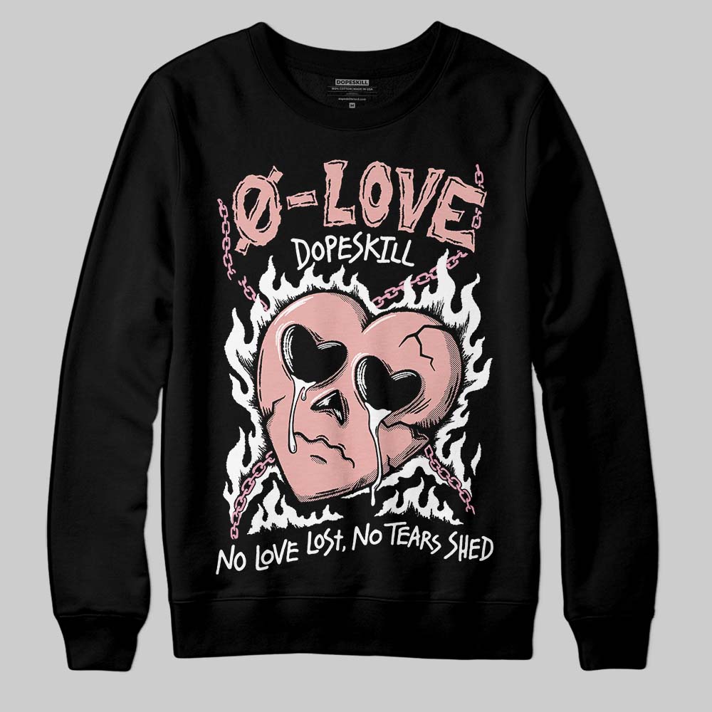Rust Pink 1s 2025 DopeSkill Sweatshirt Crying Heart Graphic
