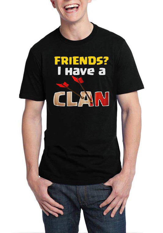 Freinds I Have A Clan Black T-Shirt
