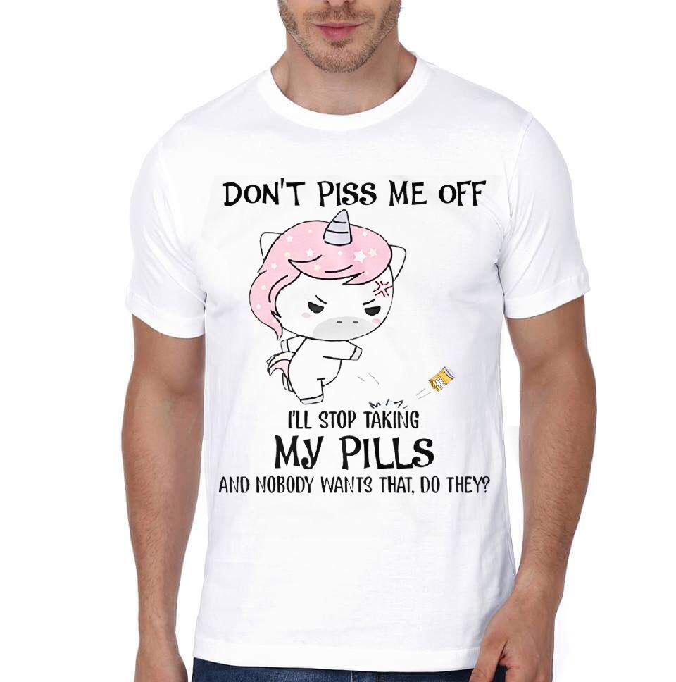 Donâ€™t Plss Me Off White Half Sleeve T-Shirt