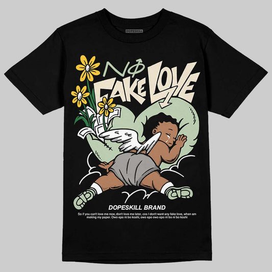 Seafoam 4s 2025 DopeSkill T-Shirt No Fake Love Graphic