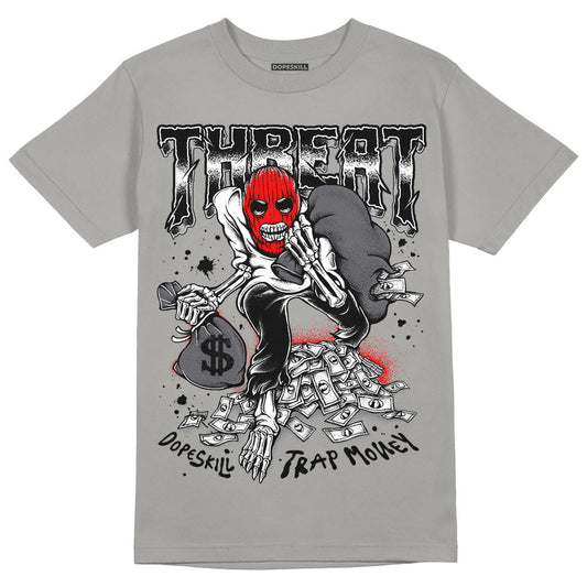 Wet Cement 4s DopeSkill Grey T-shirt Threat Graphic