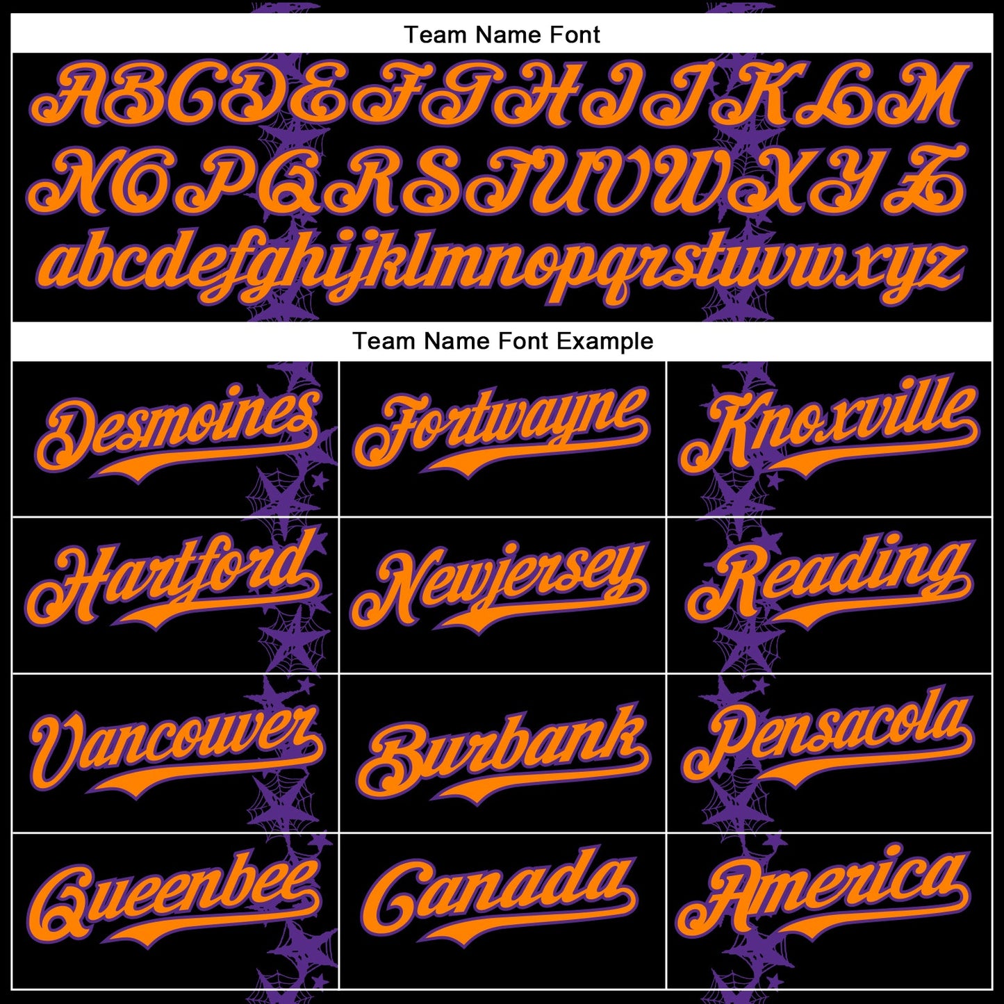 Custom Black Bay Orange-Purple 3D Halloween Spider Net Party Costume Ideas Authentic Baseball Jersey