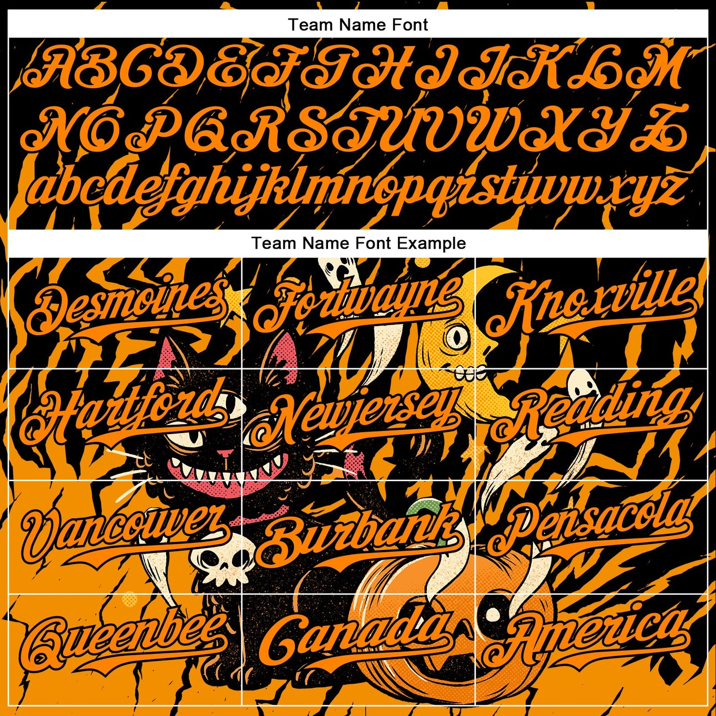 Custom Black Bay Orange 3D Halloween Pumpkin Scary Doodle Party Costume Ideas Authentic Baseball Jersey