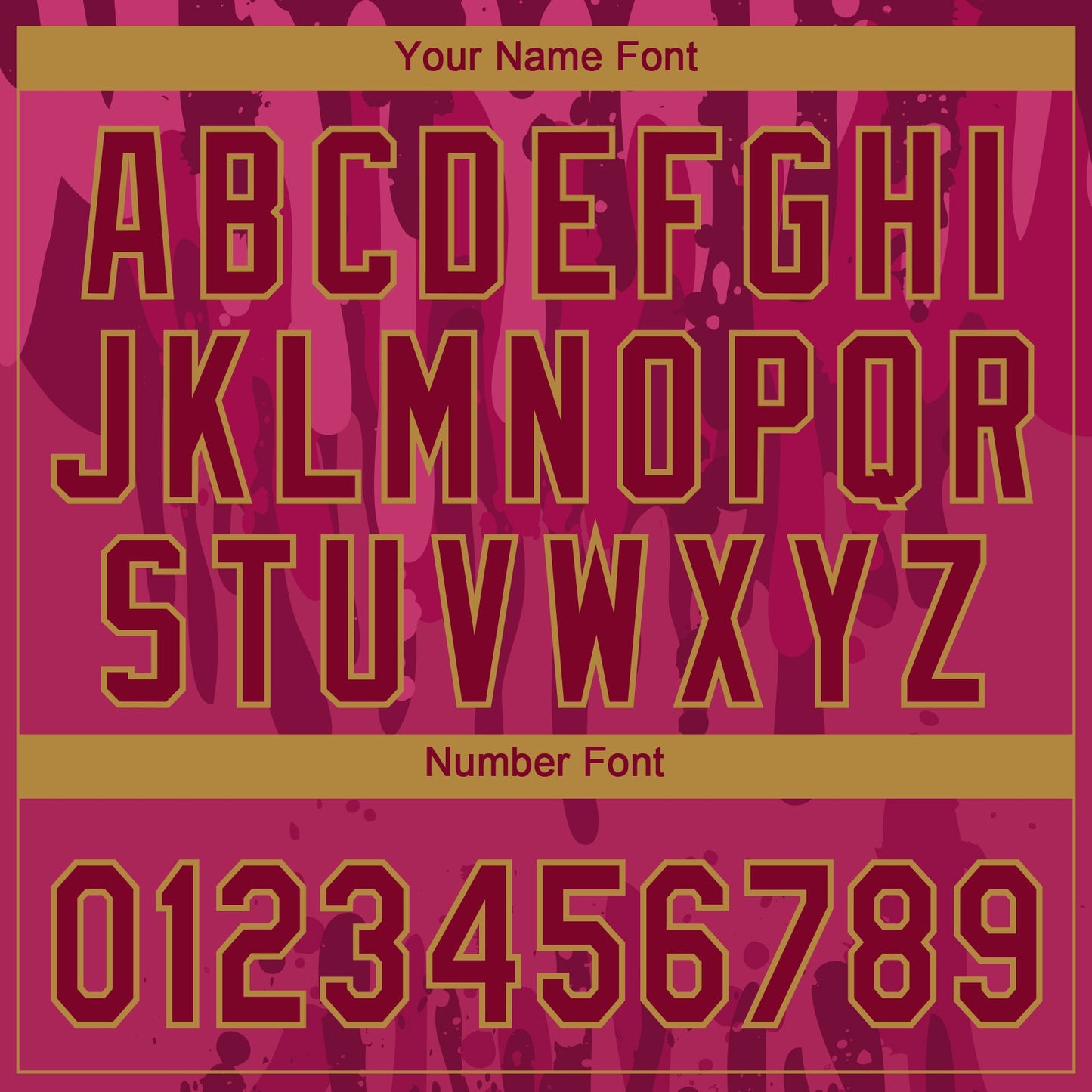 Custom Crimson Crimson-Old Gold 3D Pattern Design Authentic Baseball Jersey