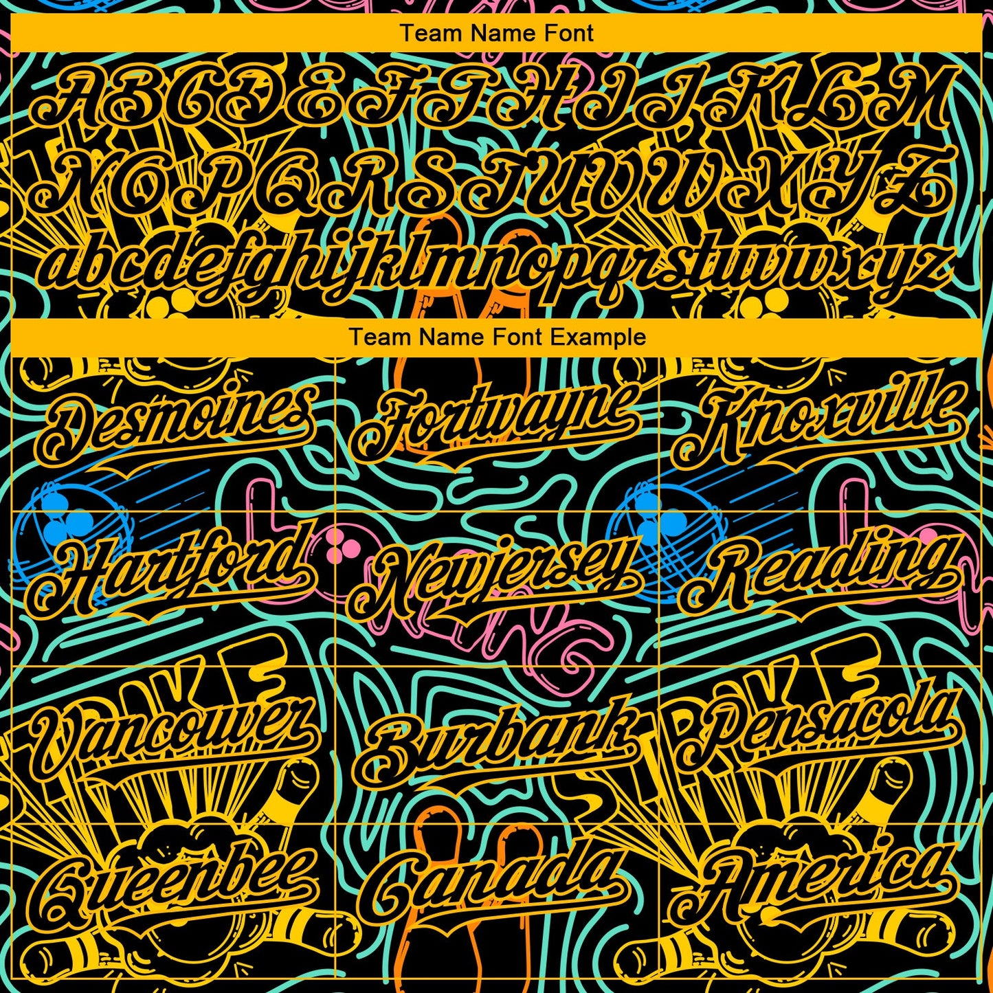 Custom Black Gold 3D Pattern Design Bowling Authentic Baseball Jersey