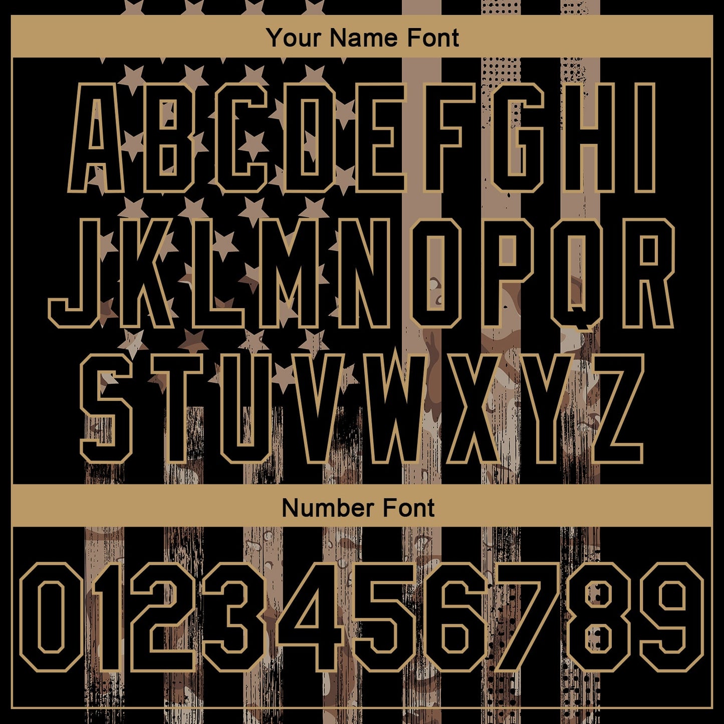 Custom Camo Black-Old Gold 3D American Flag Fashion Authentic Salute To Service Basketball Jersey