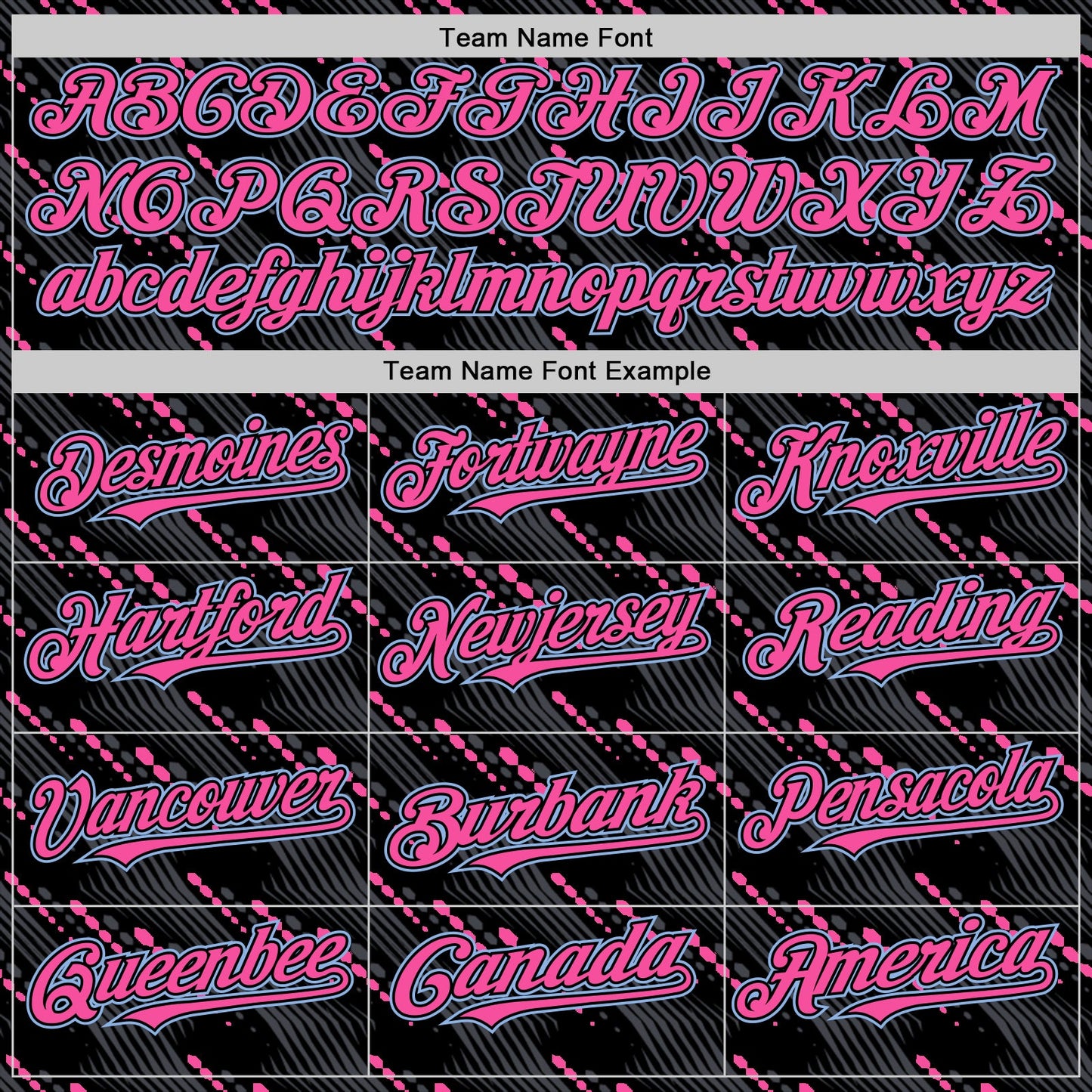 Custom Black Light Blue-Pink 3D Pattern Design Slant Lines Authentic Baseball Jersey