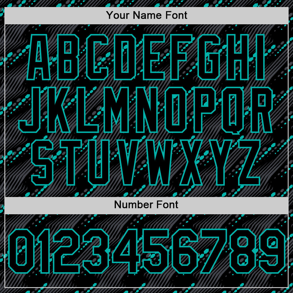 Custom Black Aqua 3D Pattern Design Slant Lines Authentic Baseball Jersey