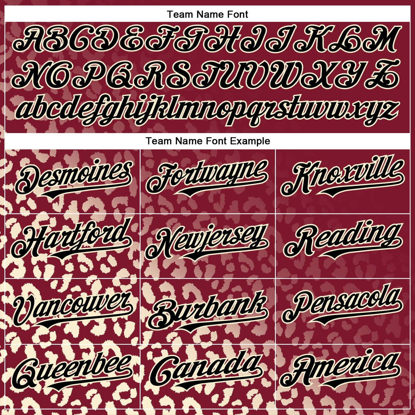 Custom Crimson Black-Cream 3D Pattern Design Leopard Print Fade Fashion Authentic Baseball Jersey