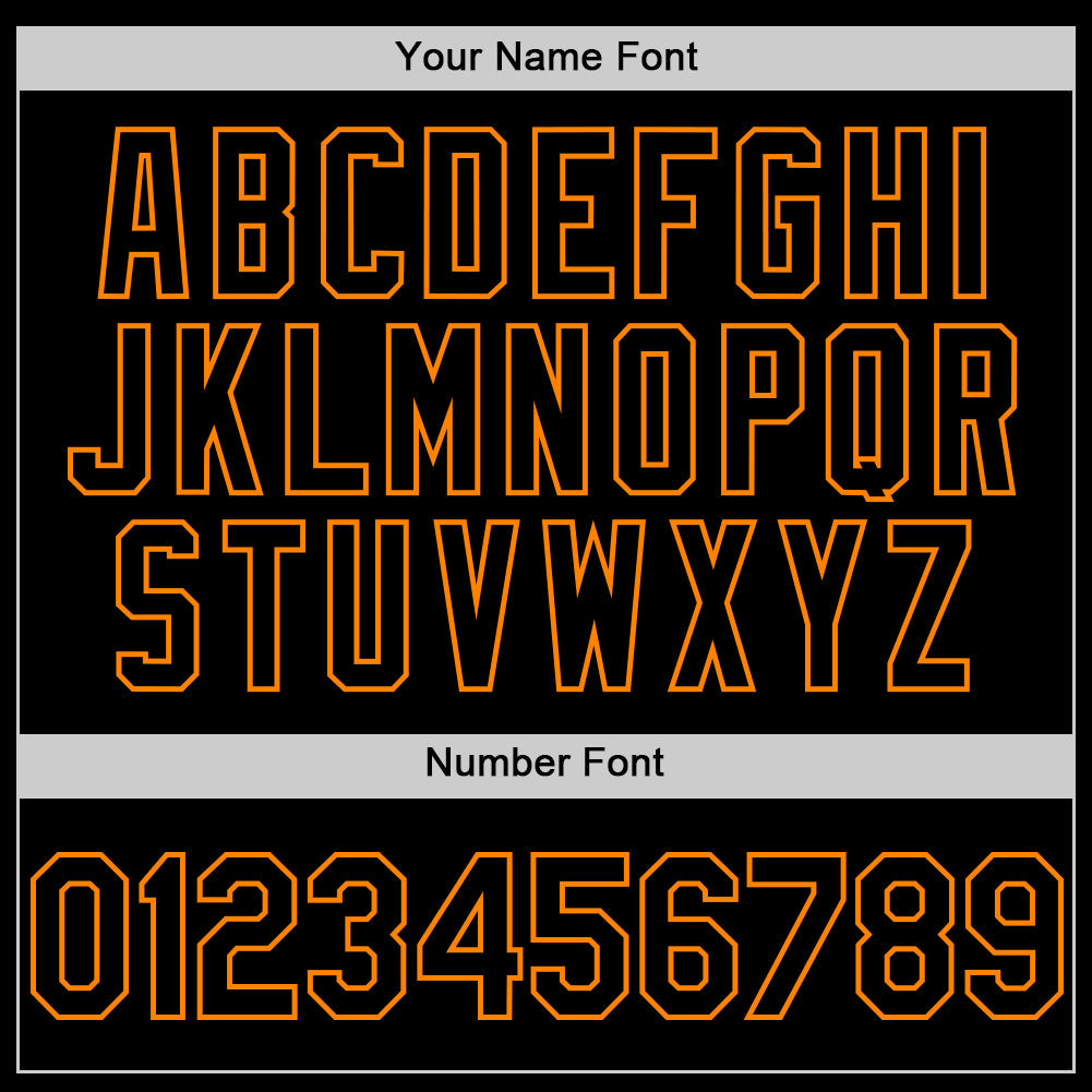 Custom Black Bay Orange Line Authentic Baseball Jersey