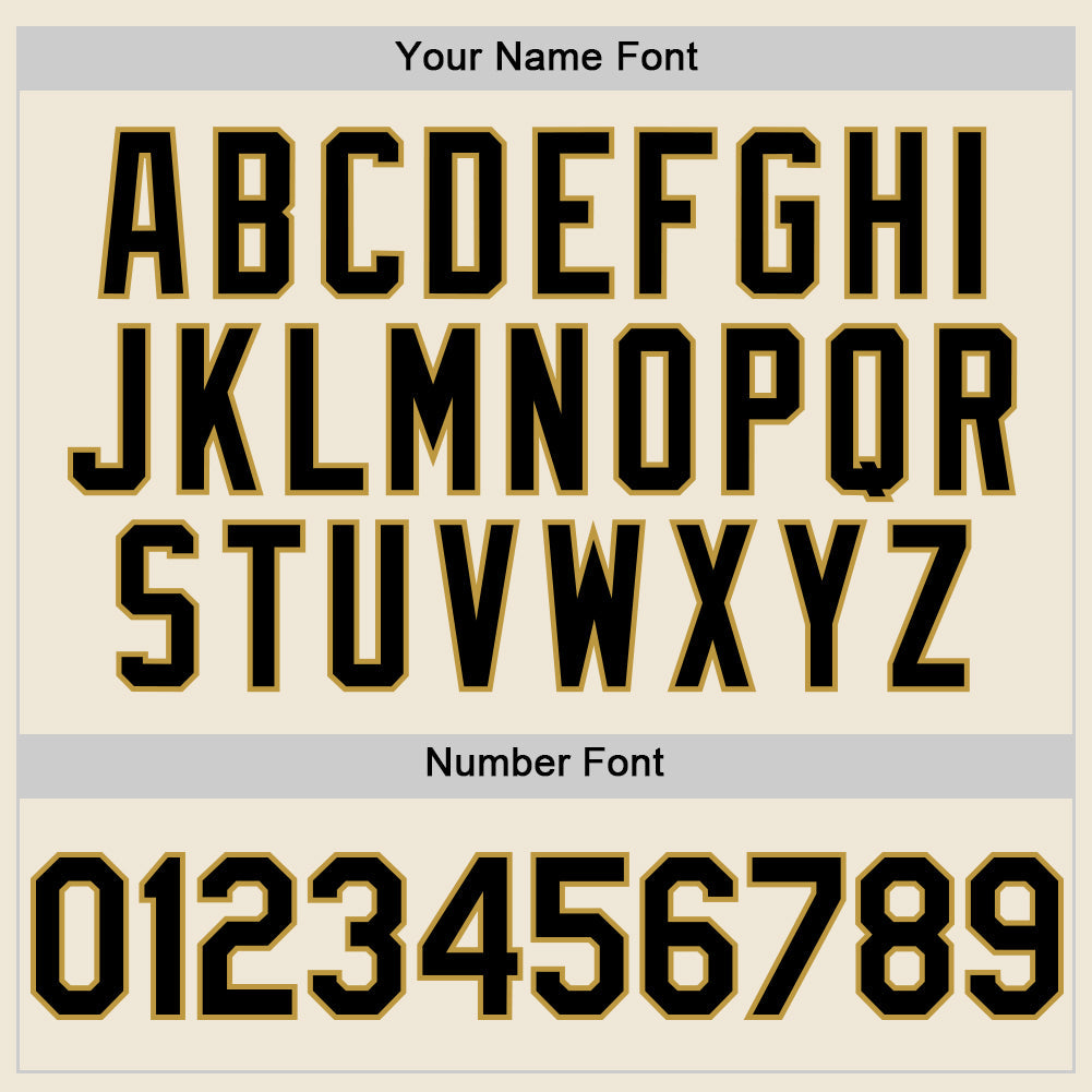 Custom Cream Black-Old Gold Line Authentic Baseball Jersey