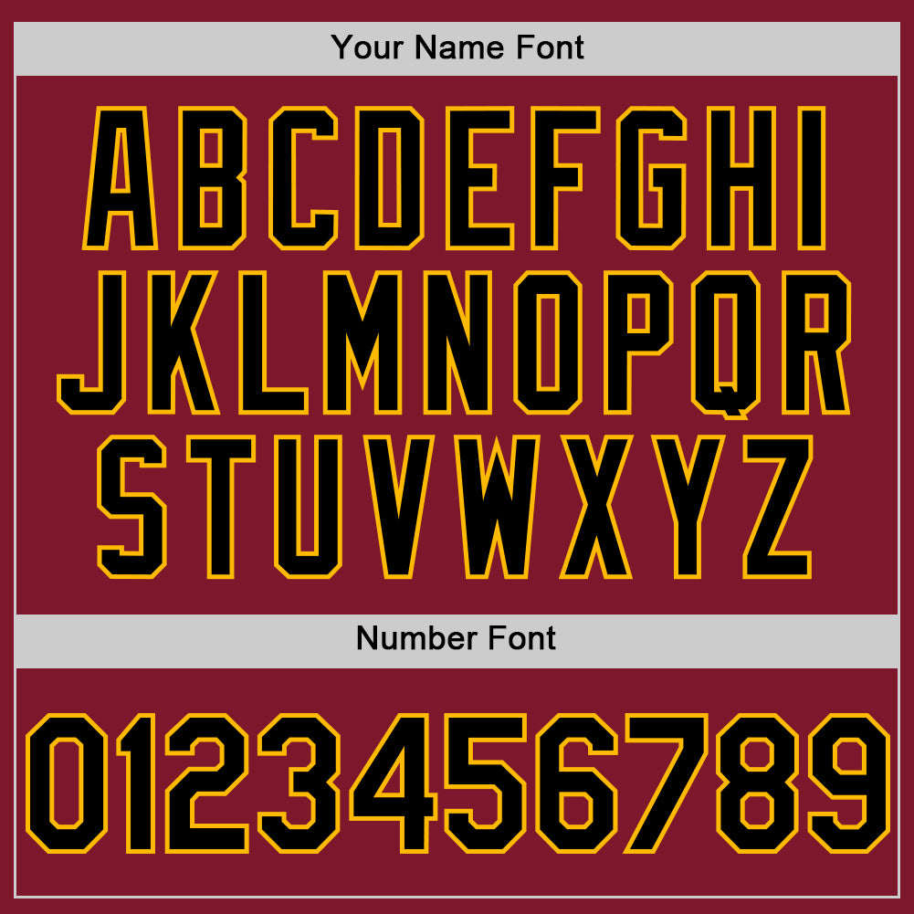 Custom Crimson Black-Gold Line Authentic Baseball Jersey