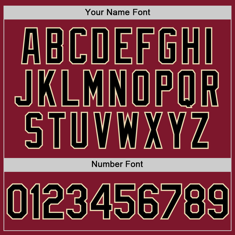 Custom Crimson Black-Cream Line Authentic Baseball Jersey