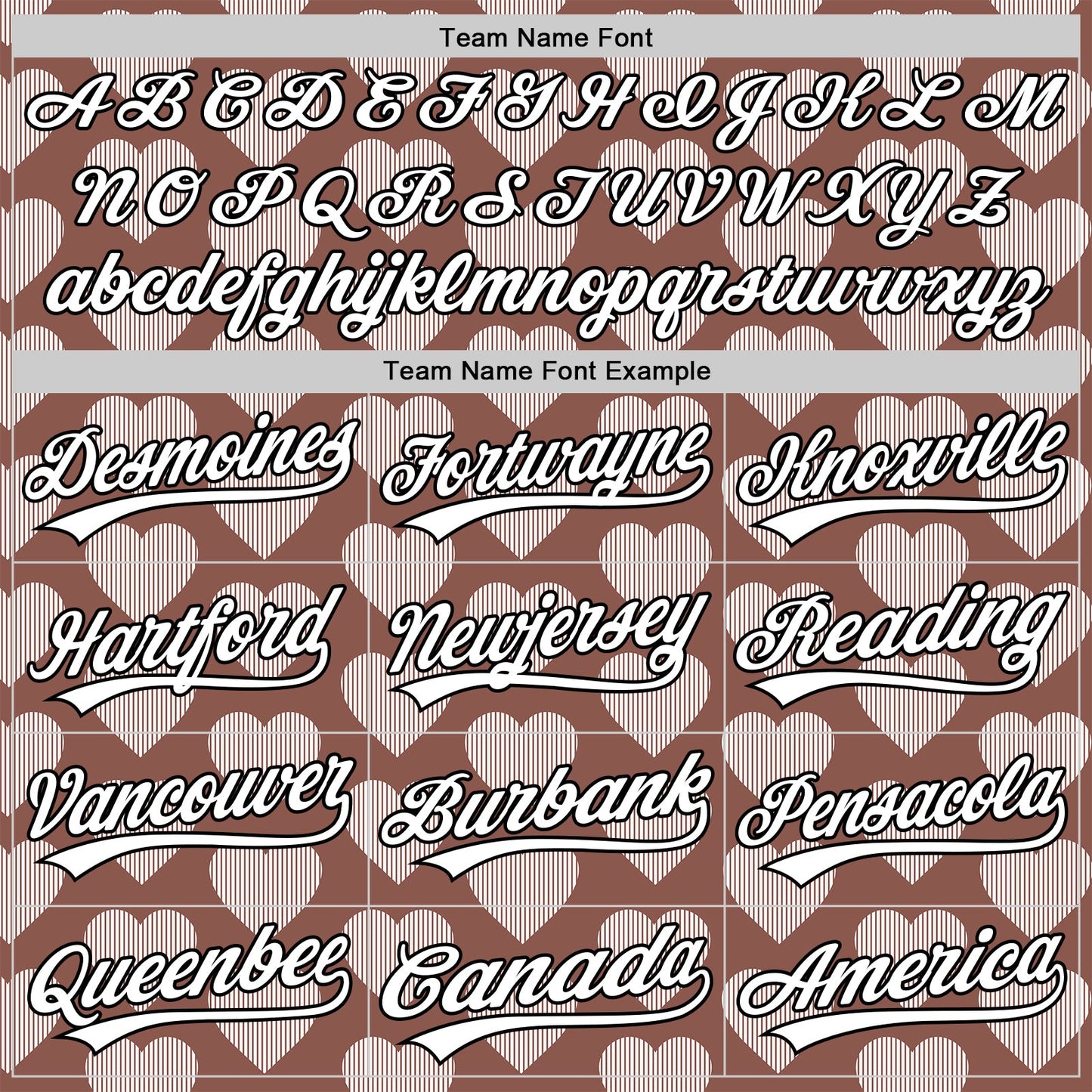 Custom Brown White-Black 3D Love Heart Valentine's Day Authentic Baseball Jersey