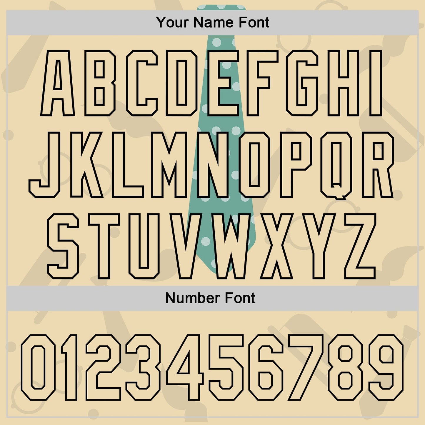 Custom Cream Black 3D Pattern Design Father's Day Tie Authentic Baseball Jersey