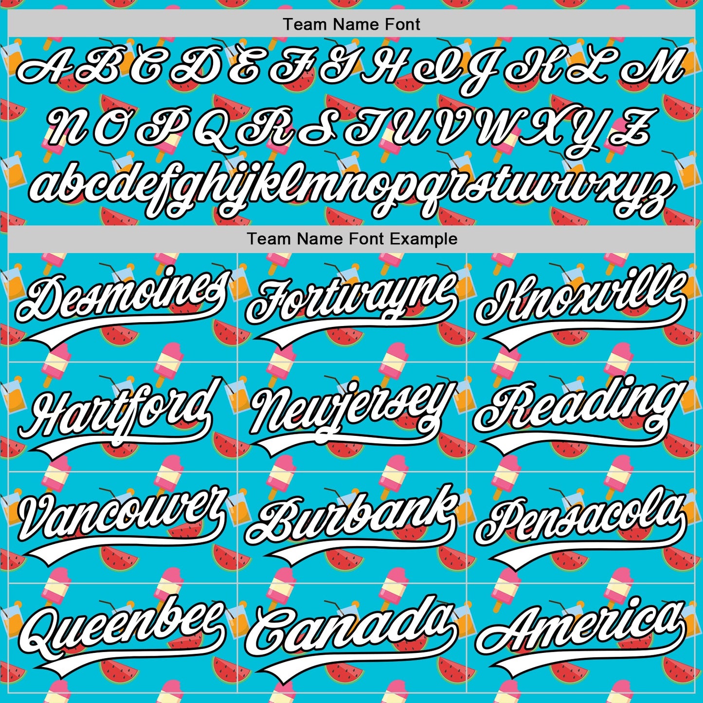 Custom Lakes Blue White-Black 3D Hawaii Fruit Watermelon And Ice Cream Authentic Baseball Jersey