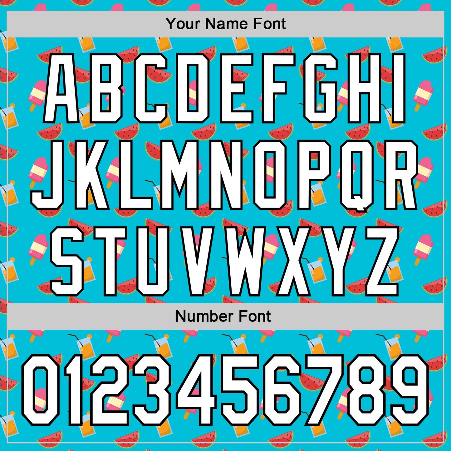 Custom Lakes Blue White-Black 3D Hawaii Fruit Watermelon And Ice Cream Authentic Baseball Jersey