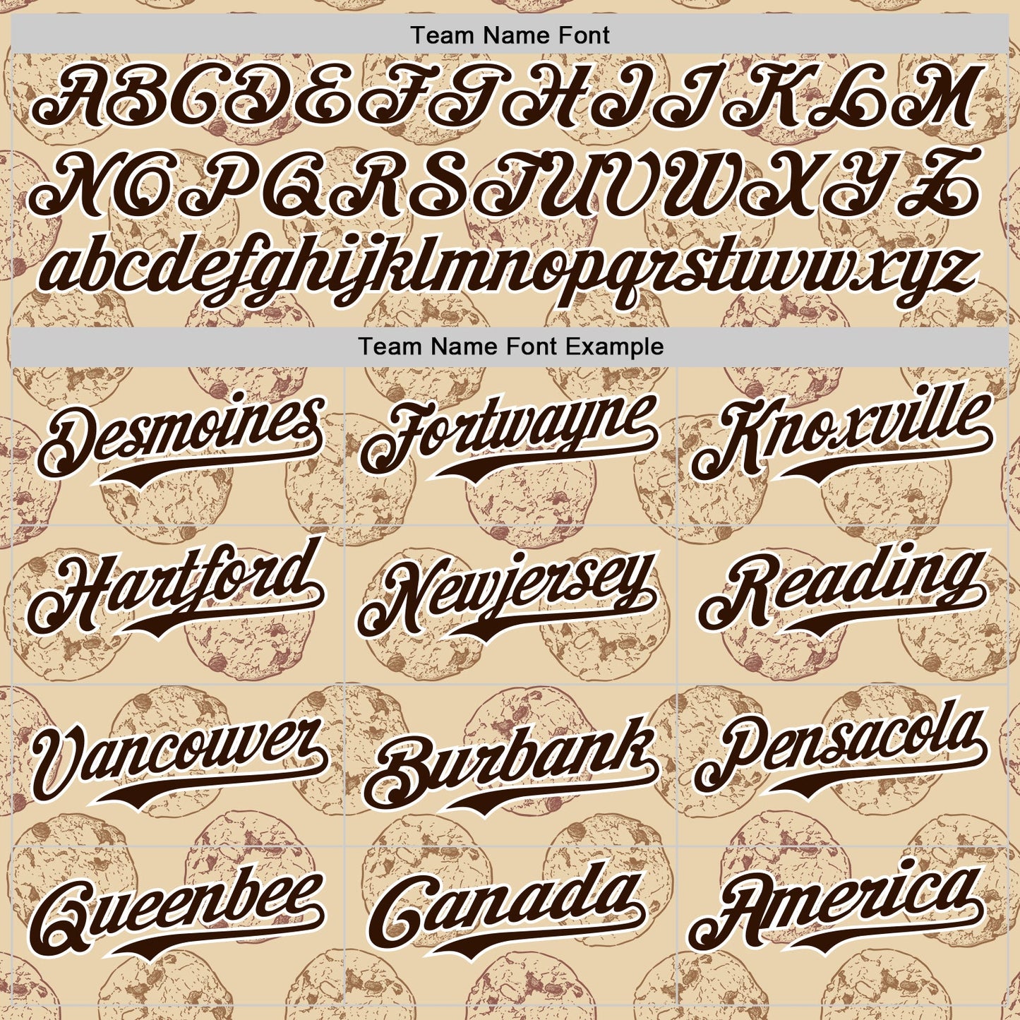 Custom City Cream Brown-White 3D Pattern Design Foodie Food Snack Chocolate Cookie Authentic Baseball Jersey